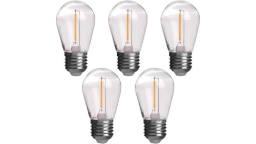 Żarówka LED E27 230V 1W 60lm kula biała ciepła 5 sztuk do girland