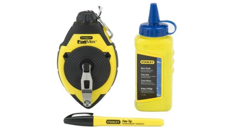 Zestaw sznur traserski fatmax + kreda nieb.115g + poziomn