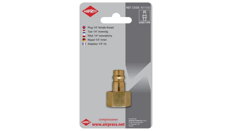 Wtyk szybkozłączki z gwintem wewnętrznym 1/4