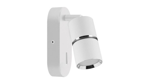 Lampa kinkiet oprawa ścienna dekoracyjna DIOR WLL biały + chrom GU10 04269 STRUHM