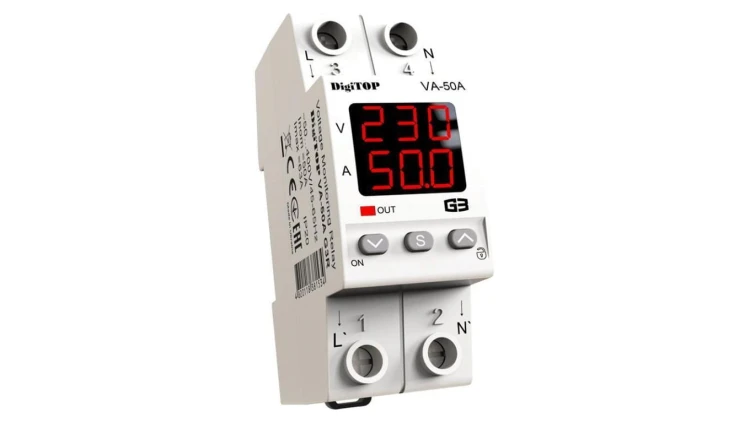 Przekaźnik napięciowy z kontrolą prądu DigiTOP VA-50A G3R