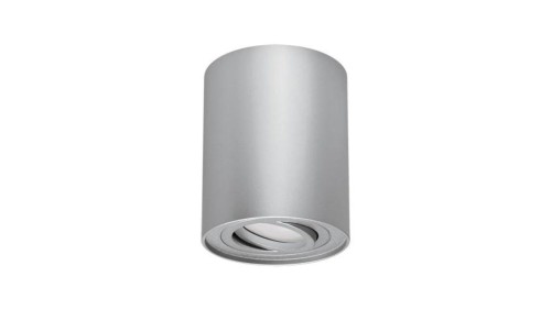 Lampa sufitowa plafon natynkowy tuba reflektor HARY C srebrny GU10 03712 STRUHM