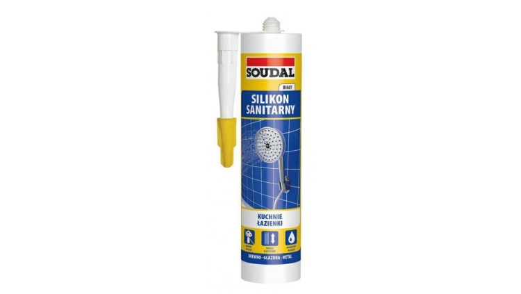 SOUDAL Silikon sanitarny biały 280ml