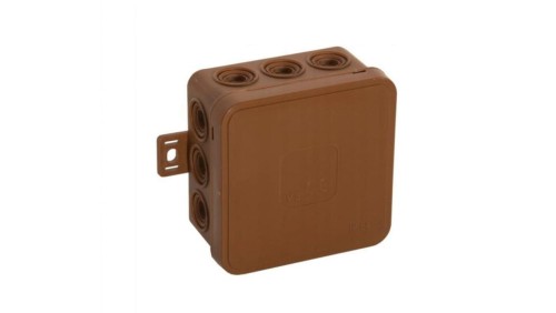Puszka hermetyczna N/T IP54 75x75x39mm brązowa