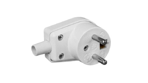 Wtyczka kątowa 16A 250V IP20 biała 220-01