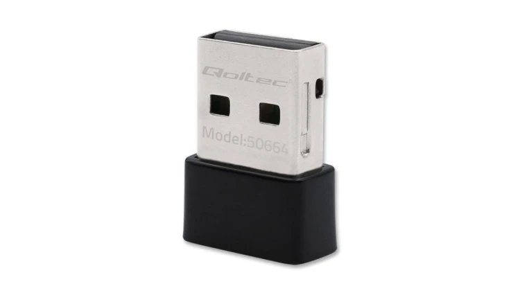 Qoltec Ultraszybki bezprzewodowy Mini Adapter USB Wi-Fi standard AC 650Mbps