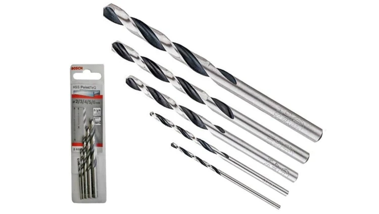 Zestaw wierteł 5 szt. pointteq do metalu 2,3,4,5,6