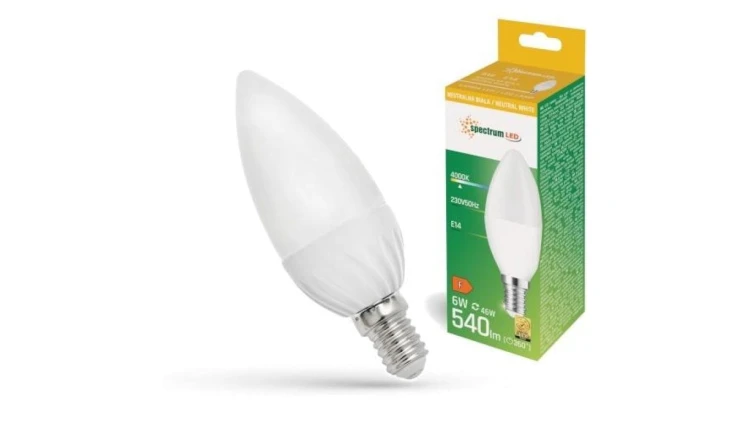 Żarówka świeczka LED E14 6W 540lm 4000K