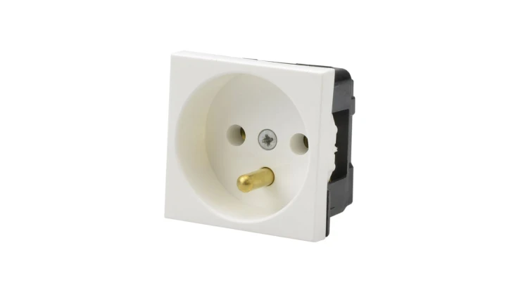 Gniazdo modułowe 1x2P+Z białe bez blokady JL-01-G22-1