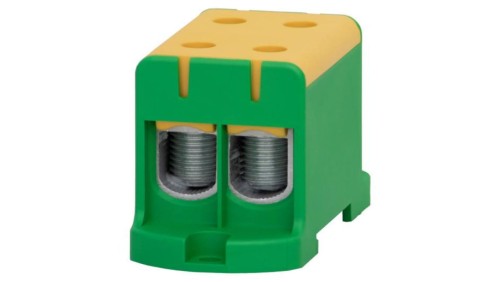 Złączka szynowa ZU 1-torowa (2x95/2x95mm2) Al/Cu - żółto/zielona