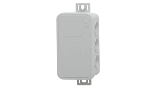 Puszka hermetyczna V8, termoplast 80x45x41 IP54, szara - klik, 8 osłabień