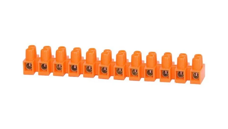 Listwa zaciskowa 12 torowa 10mm2 pomarańczowa