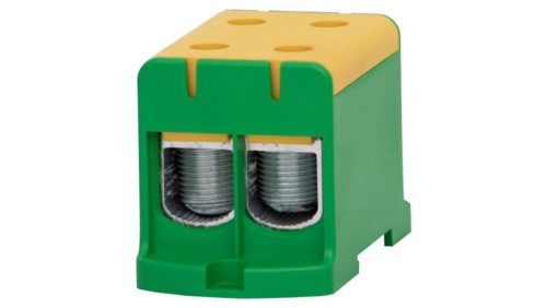 Złączka szynowa ZU 1-torowa (2x150/2x150mm2) Al/Cu - żółto/zielona