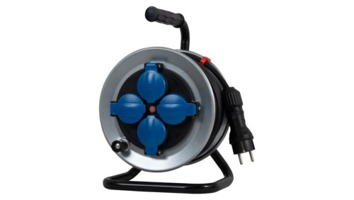Przedłużacz na bębnie metalowym MINI-210 4x230V OW 3x1,5 z termikiem - 10m
