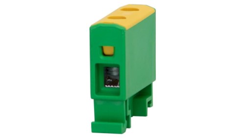 Złączka szynowa ZU 1-torowa (1,5mm2-16mm2) Al/Cu - żółto/zielona