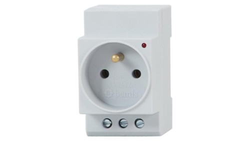 Gniazdo 230V na szynę TH35 z kontrolką