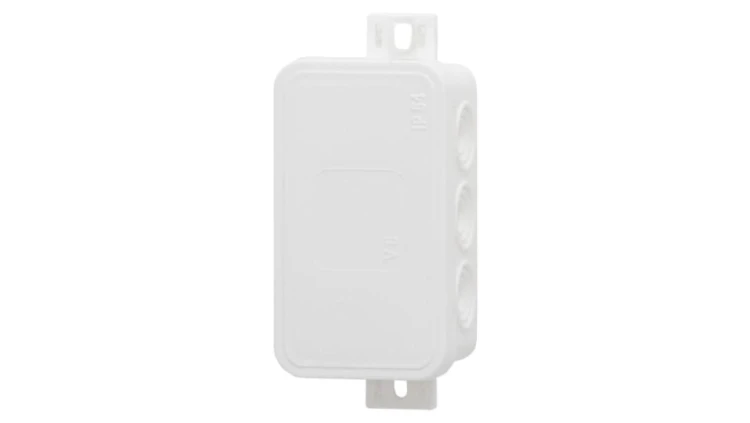 Puszka hermetyczna V8, termoplast 80x45x41 IP54, biała - klik, 8 osłabień