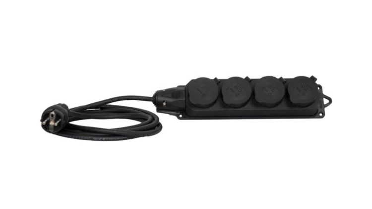 Przedłużacz listwowy gumowy 4x230V(4x2P+Z) OW (H05RR-F) 3x1,5-25m