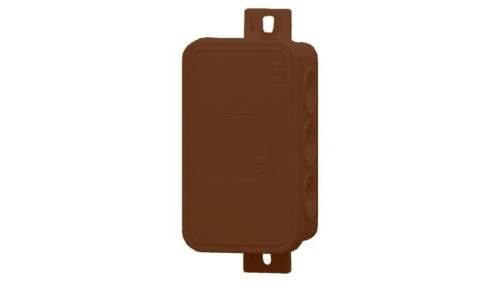 Puszka hermetyczna V8, termoplast 80x45x41 IP54, brązowa - klik, 8 osłabień