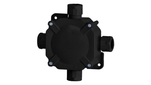 Puszka hermetyczna F11 z zaciskiem - czarna IP67