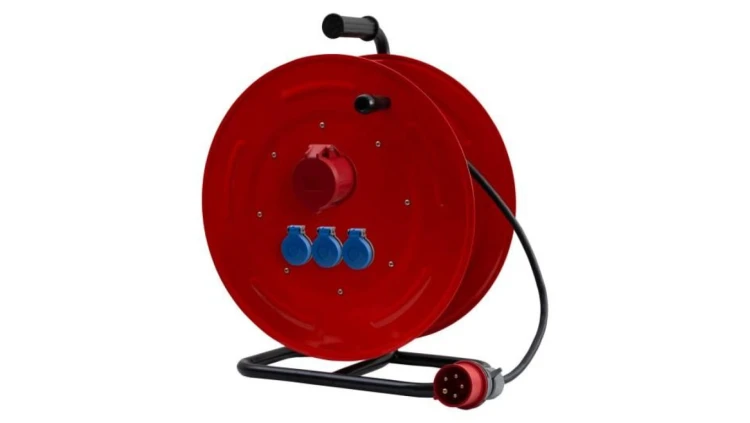 Przedłużacz siłowy na bębnie metalowym MAKARA-460 OPD 5x4 32A 5p, 3x230V, wtyczka 32A 5p - 35m