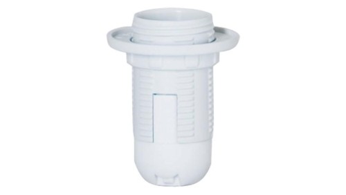 Oprawka termoplastyczna E14-1 kołnierz - biała 2A, 250V