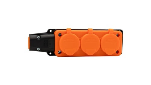 Listwa gumowa 3x230V 16A IP54 pomarańczowa