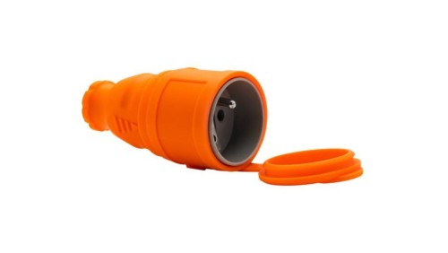Gniazdo gumowe NOVA 230V 16A IP44 pomarańczowe