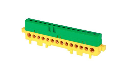 Listwa przyłączeniowa izolowana LPI-14z/g 14-otworów 101A IP20 żółto zielona A18-1051