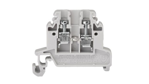 Złączka szynowa 2-przewodowa 2,5 mm2 szary ZG-G2,5 A11-8108