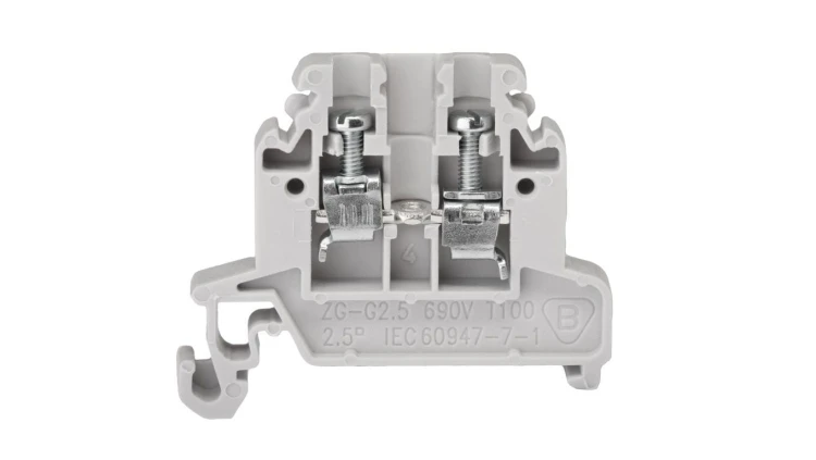 Złączka szynowa 2-przewodowa 2,5 mm2 szary ZG-G2,5 A11-8108