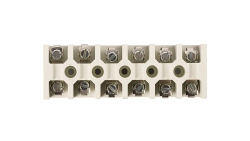 Listwa zaciskowa 6-torowa 10 mm2 z podkładką zapobiegającą przecinaniu przewodów LZ-B10 biały A12-0852