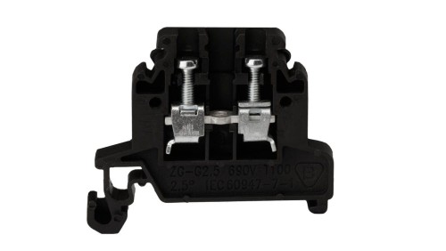Złączka szynowa 2-przewodowa 2,5 mm2 czarny ZG-G2,5 A11-8103