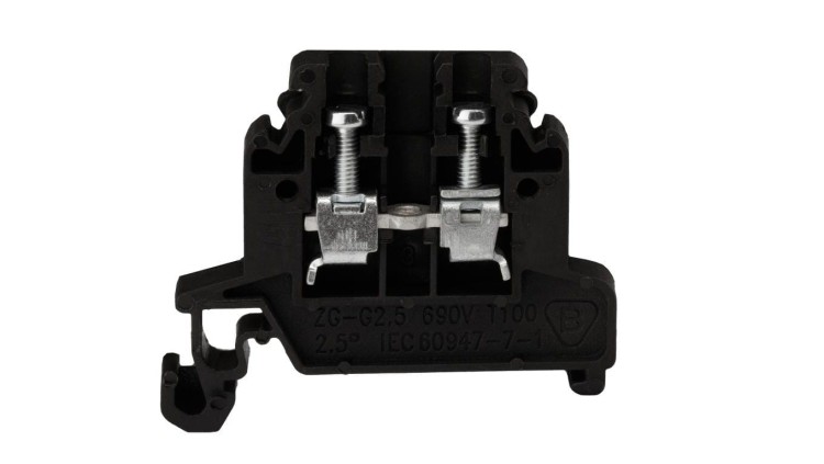 Złączka szynowa 2-przewodowa 2,5 mm2 czarny ZG-G2,5 A11-8103