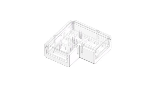 Złącze do taśmy LED hermetycznej - MCWP - MONO 10mm - COB/SMD - typ L - ED00033929