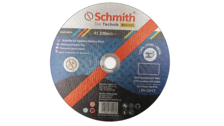 Tarcza do cięcia metalu 230x3,2 mocna Schmith