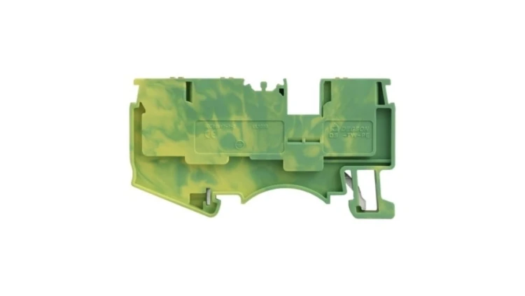 Złączka szynowa 4mm2 1P 3-przewodowa zacisk push-in żółto-zielona PE 3961