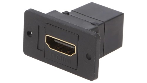 Łącznik HDMI gniazdo z obu stron SLIM złocony 29mm CP30600GX