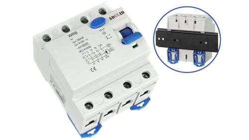 Wyłącznik różnicowoprądowy 4P 40A 100mA WR6 40/4/100