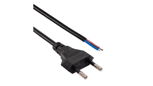 Kabel zasilający bez zakończenia Akyga AK-OT-04A CU 2x0.5mm² CEE 7/16 1.5 m