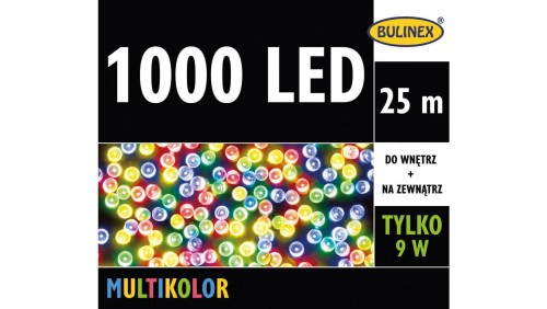 Lampki Bulinex 1000led multikolor 25,00m