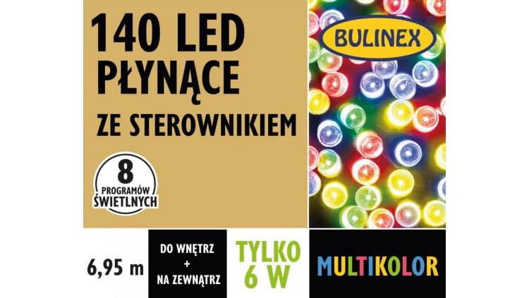 BULINEX 140 LED LAMPKI PŁYNĄCE MULTIKOLOR 6,95m