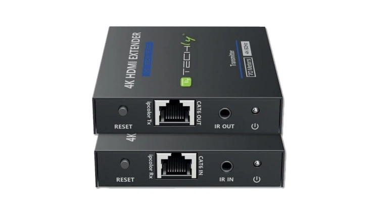 Extender HDMI 4K*60Hz do 70m Kat6/6a/7 Zero Latecy IR Techly
