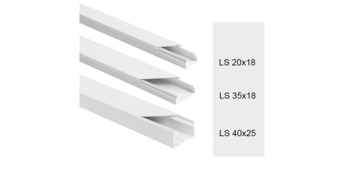 Listwa elektroinstalacyjna (korytko kablowe) 20x18mm bezhalogenowa LSHF LSOH HF 1kpl=20mb