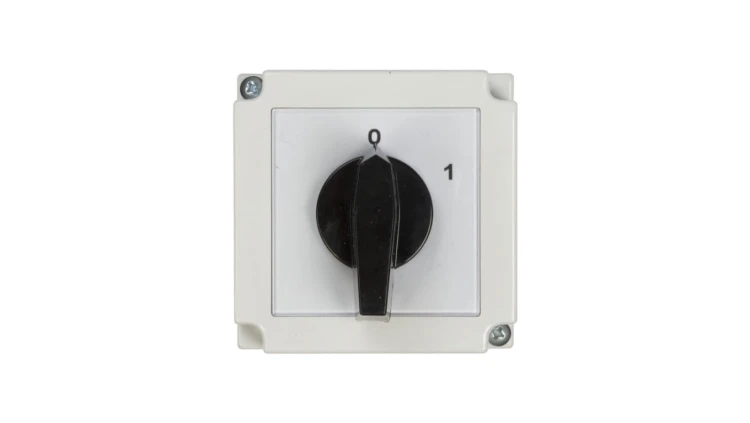 Łącznik krzywkowy 0-1 1P 25A w obudowie 4G25-90-PK R114 63-840392-031