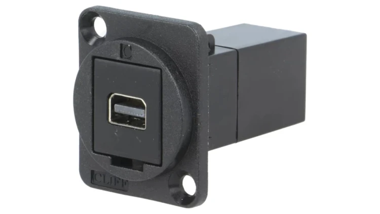 Łącznik Mini DisplayPort gniazdo z obu stron FT 19x24mm CP30202
