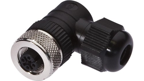 Gniazdo kablowe Ø4-8mm, 4A, 240V, -25-90C, M12 żeńskie 4-PIN, IP67 VK003C20