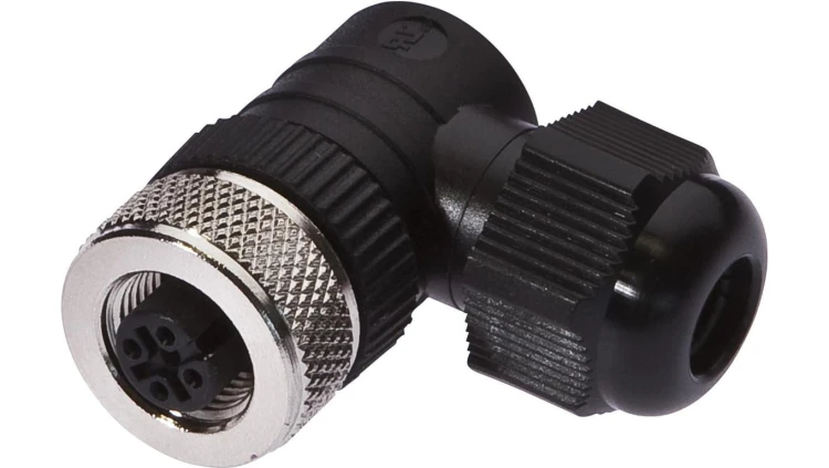 Gniazdo kablowe Ø4-8mm, 4A, 240V, -25-90C, M12 żeńskie 4-PIN, IP67 VK003C20