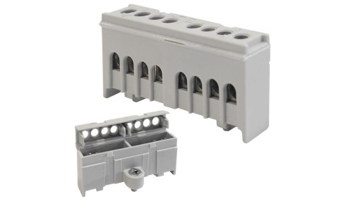 Listwa zaciskowa 2x4-polowa N+Pe szara LZMI-W8