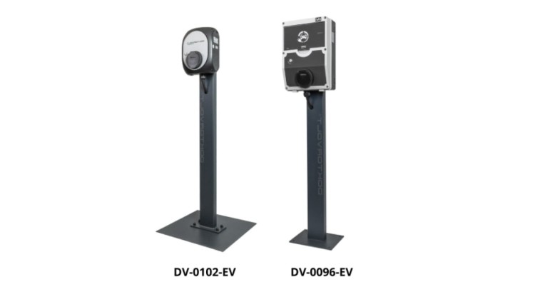 Wolnostojąca stacja ładowania samochodów elektrycznych Wallbox WARIANTY, Model: 2. WALLBOX stacja ładowania 22 kW typ 2 + słupek